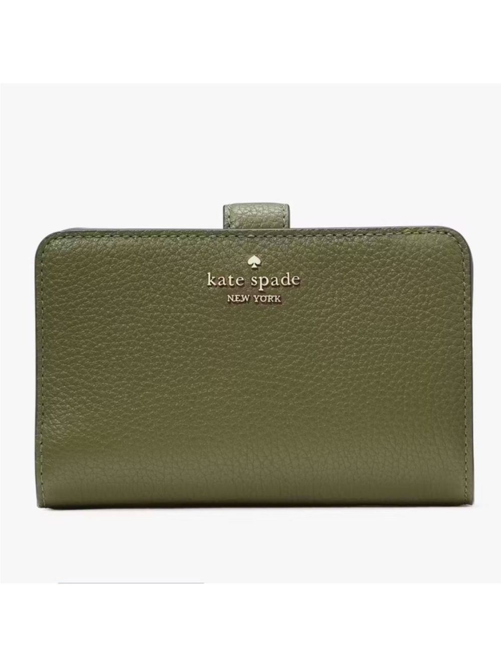 Kate Spade Lena Enchanted Green Medium Bifold  Leather Wallet. Brand New!